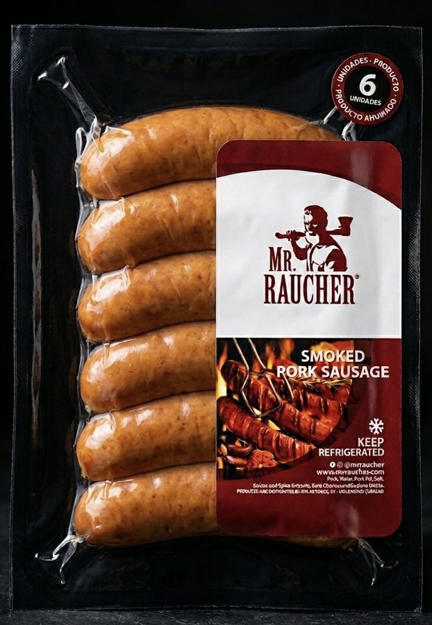 Smoked Pork Sausage — Mr. Raucher · Made in Curaçao